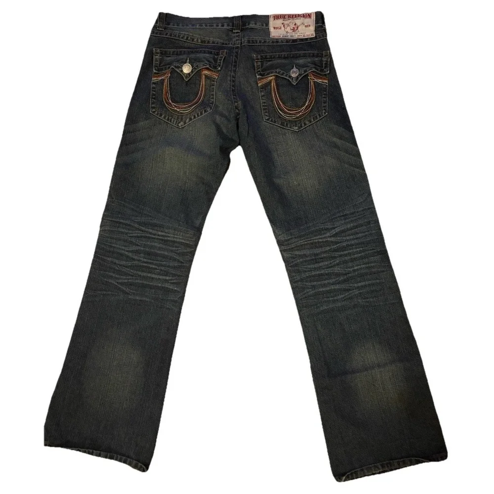 Men's VTG True‎ Religion Bobby Big T Jeans Size 36x33 Y2K Denim Boot